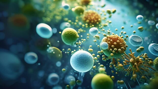 A fascinating look at the intricate web of microorganisms present in a wastewater treatment tank, each playing a crucial role in breaking down organic waste and removing harmful chemicals