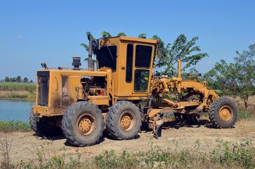 bulldozer working at the site