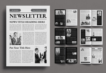 Business News Letter Template Design Layout