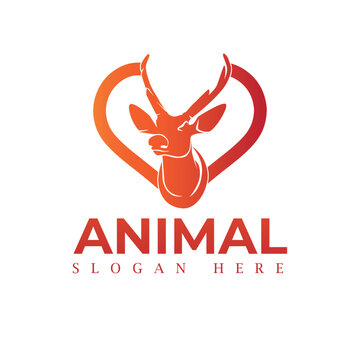 Animal logo design vector template
