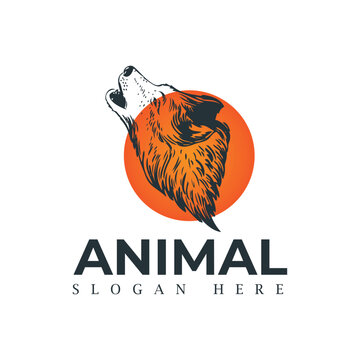 Animal logo design vector template