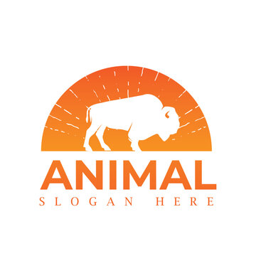 Animal logo design vector template