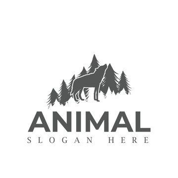 Animal logo design vector template