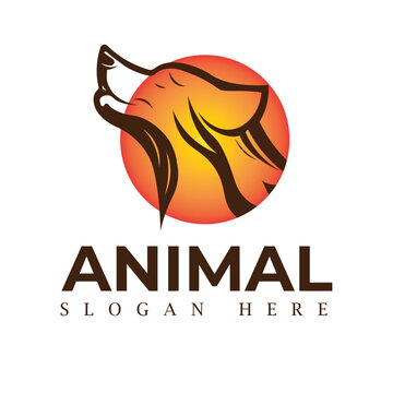 Animal logo design vector template