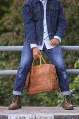 Products made from leather.