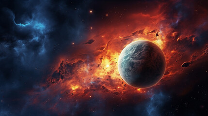 Obraz na płótnie Canvas earth and sun HD 8K wallpaper Stock Photographic Image 