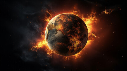 Obraz na płótnie Canvas sun and earth HD 8K wallpaper Stock Photographic Image 