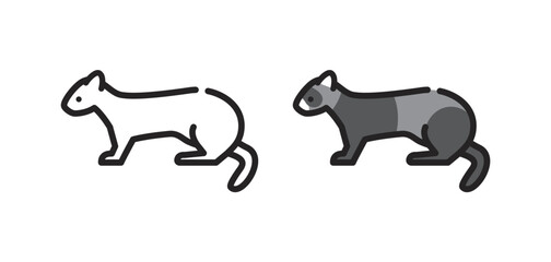 フェレット　イラスト　アイコン