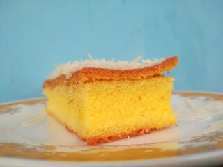 piece of cake on a plate