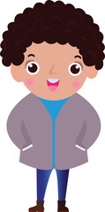 boy cute school kids vector illustration EPS