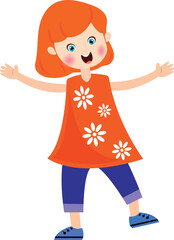  little girl smiling full portrait eps10 / PNG