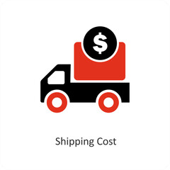 Shipping Cost and charges icon concept