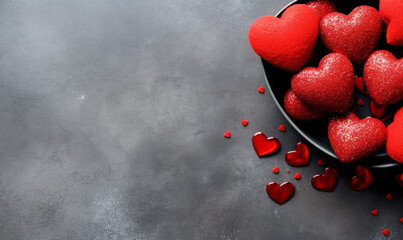 red heart  on a dark background