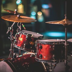 Fototapeta na wymiar a drum set with a drum set