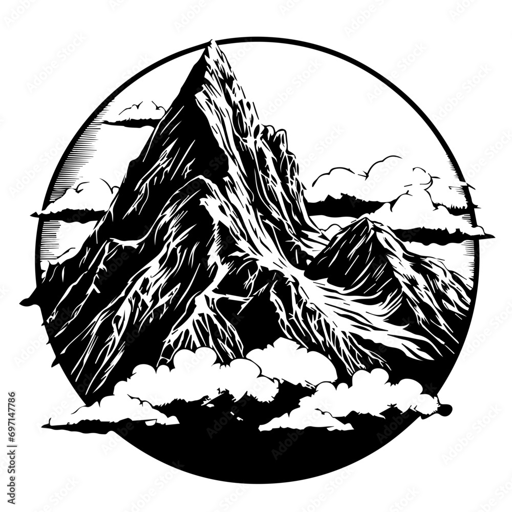 Wall mural mountain vector