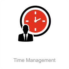 Time Management and management icon concept