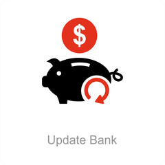 Update Bank and refresh icon concept