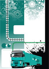 Grunge style cover for brochure urban images. Vector illustration