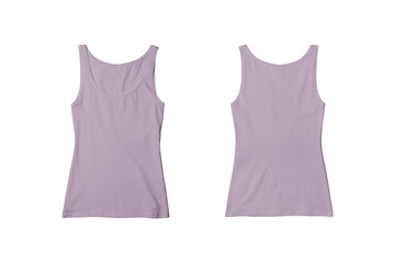Woman storm Ribbed Tank Top Shirt Front and Back View for Product Mockup