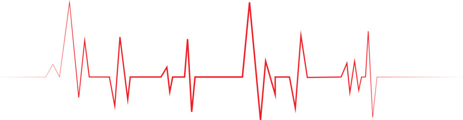 Red Heartbeat Line Icon. Heartbeat Vector Illustration. Electrocardiogram EKG and Cardio symbol for Healthy and Medical concept.