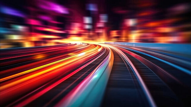 Harness the Power of Motion Blur: A Photo of a Fast-Moving Object with Streaks of Light © Graphics.Parasite