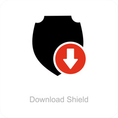 Download Shield and shield icon concept