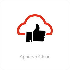 Approved Cloud and cloud icon concept