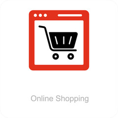 Online Shopping and icon concept