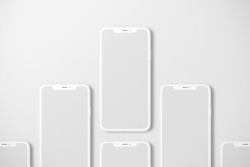 Realistic Mobile Mockup 3d Rendering