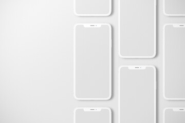 Realistic Mobile Mockup 3d Rendering