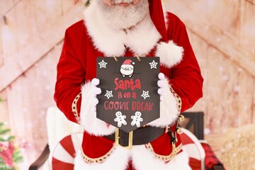 Even Santa Needs a Break Sometimes. Out for Cookies.