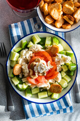 Healthy 5 ingredient vegetable salad