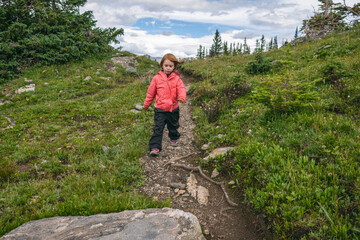 Young girl hiking in the Holy Cross Wilderness, Colorado