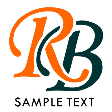 illustration of an alphabet logo RB