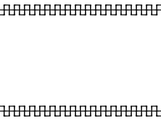 凸凹ラインの市松模様シンプルフレームイラスト素材