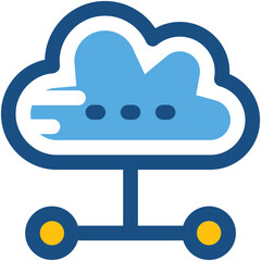 Cloud Links Colored vector Icon