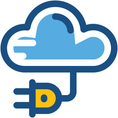 Cloud Plug Vector Icon