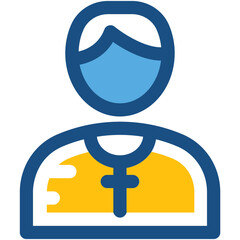 Priest Line Vector Icon