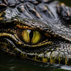 Closeup of an Alligator eye