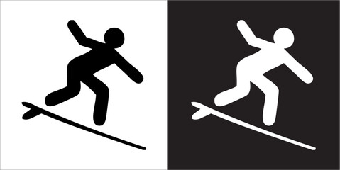 Illustration vector graphics of surf icon