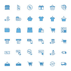 ecommerce icons collection, ecommerce icon set vector, shopping icon set for web, computer and mobile	app