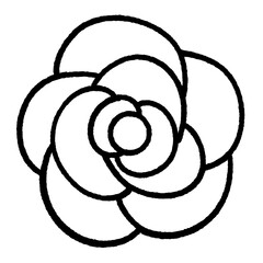 svg cute flower doodle element set