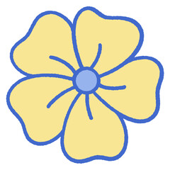 svg cute flower doodle element set