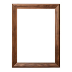 Simple Golden Picture Frame on a transparent  Background