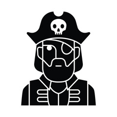 Pirate icon vector on trendy design
