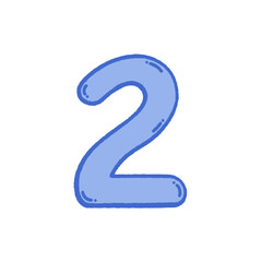 svg cute number doodle element set