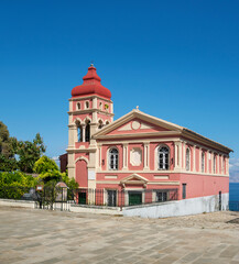 Fototapeta na wymiar View of Corfu street.