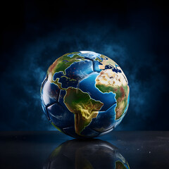 Planet Earth as a soccer ball