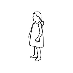 set of cute coloring pose vector vector
