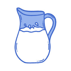 svg dairy milk doodle element set